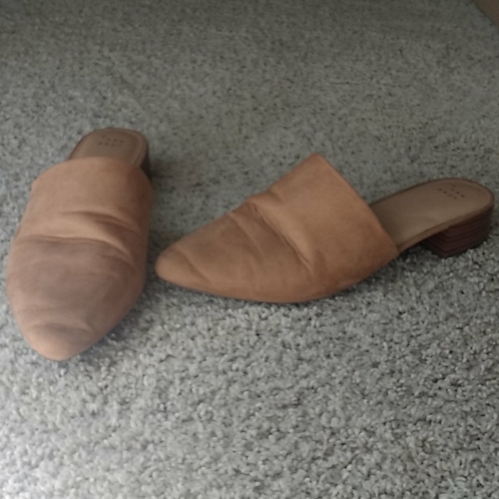 Suede mules